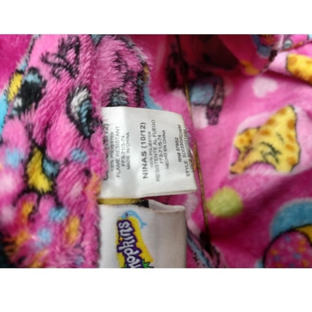 10/12 Shopkins Pink Fleece Robe - Picture 3 of 3